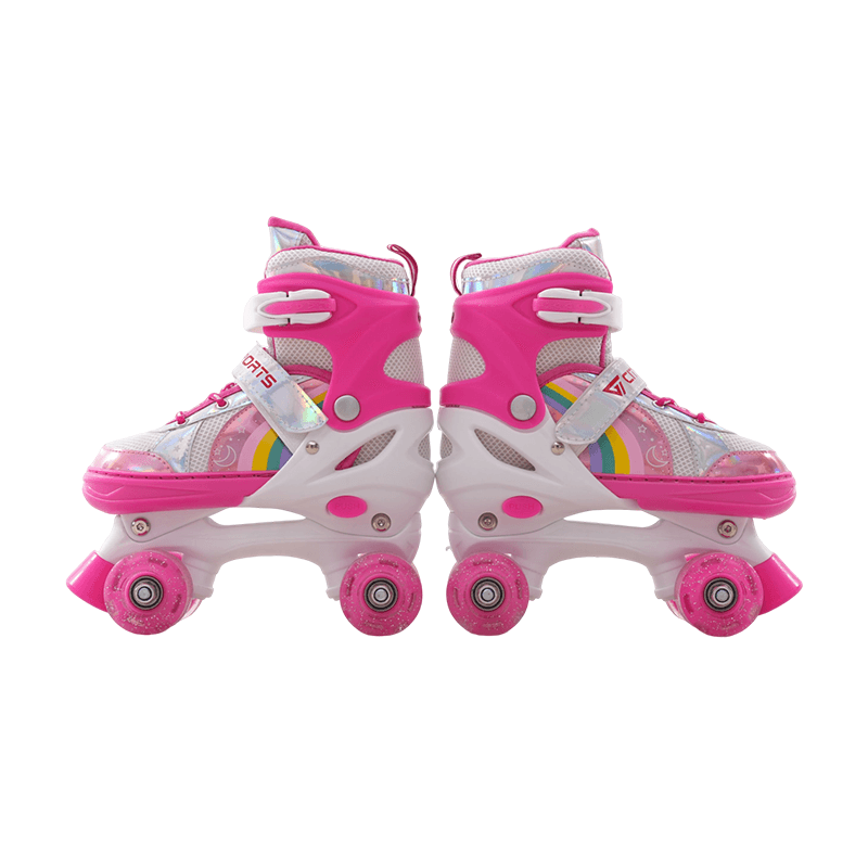 CITYSPORTS LB1 Kids Adjustable Inline Skates – Pink Full-Flash Wheels
